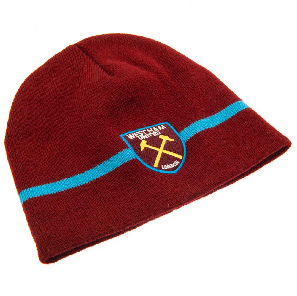 West Ham United FC Crest Knitted Beanie Hat