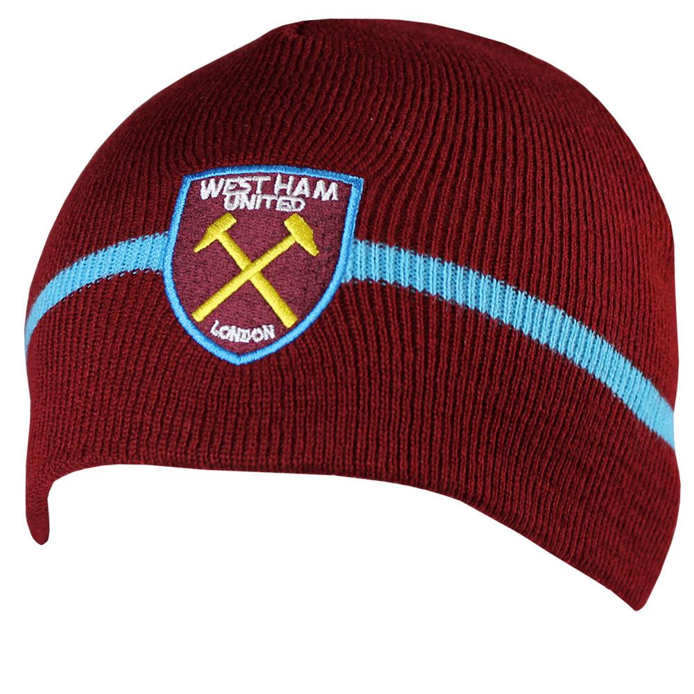 West Ham United FC Crest Knitted Beanie Hat