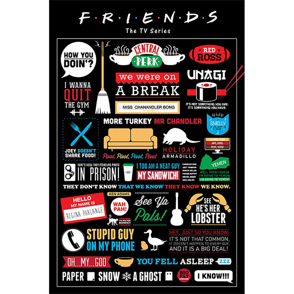 Friends Poster Infographic 150 | Approx 61cm x 91cm