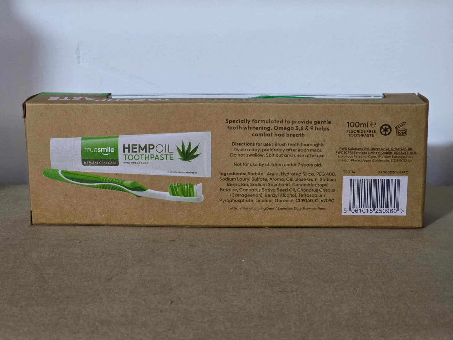 HEMP TOOTHPASTE +FREE TOOTHBRUSHES