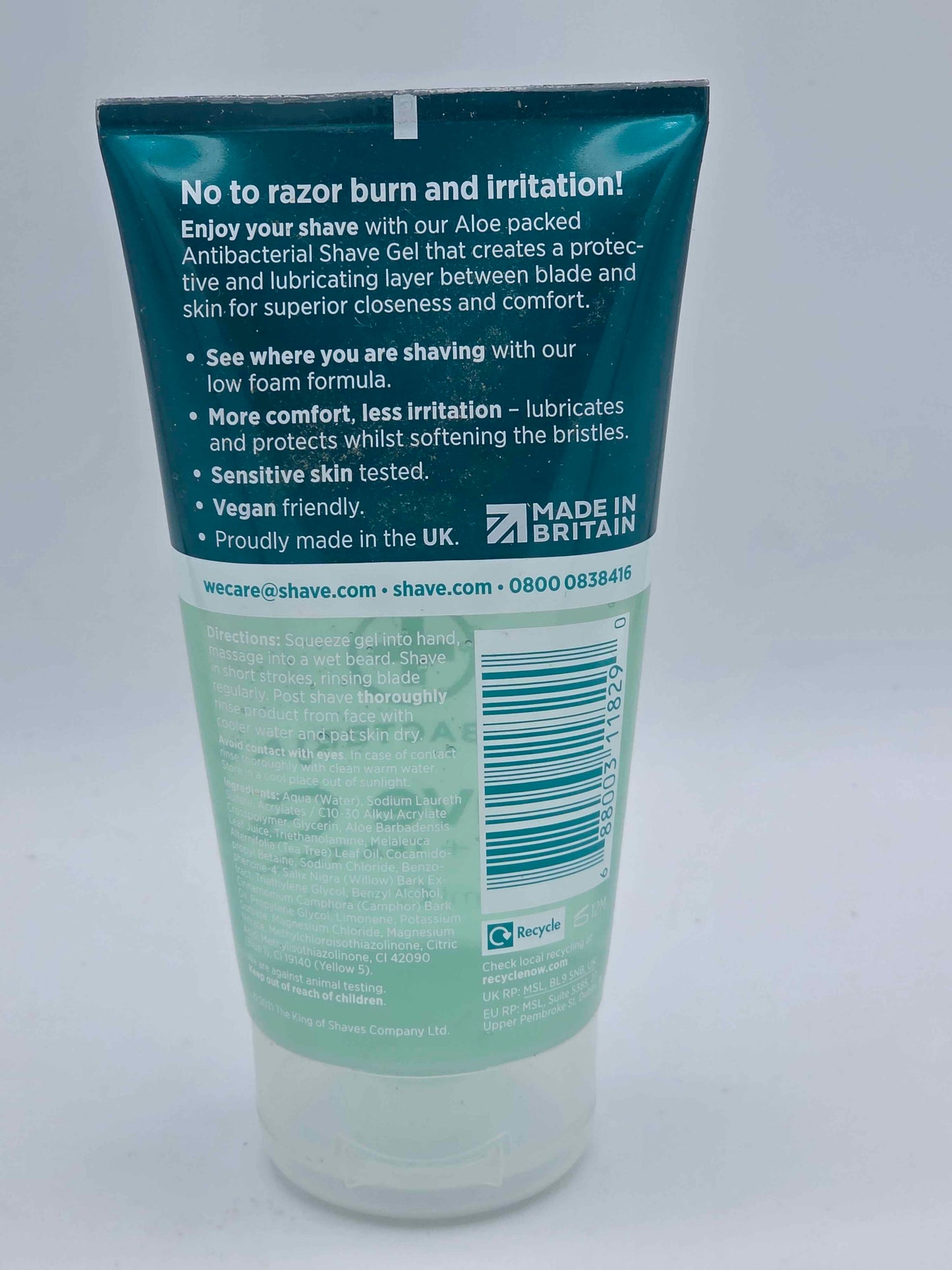 King of Shaves Antibacterial Shaving Gel 175ml