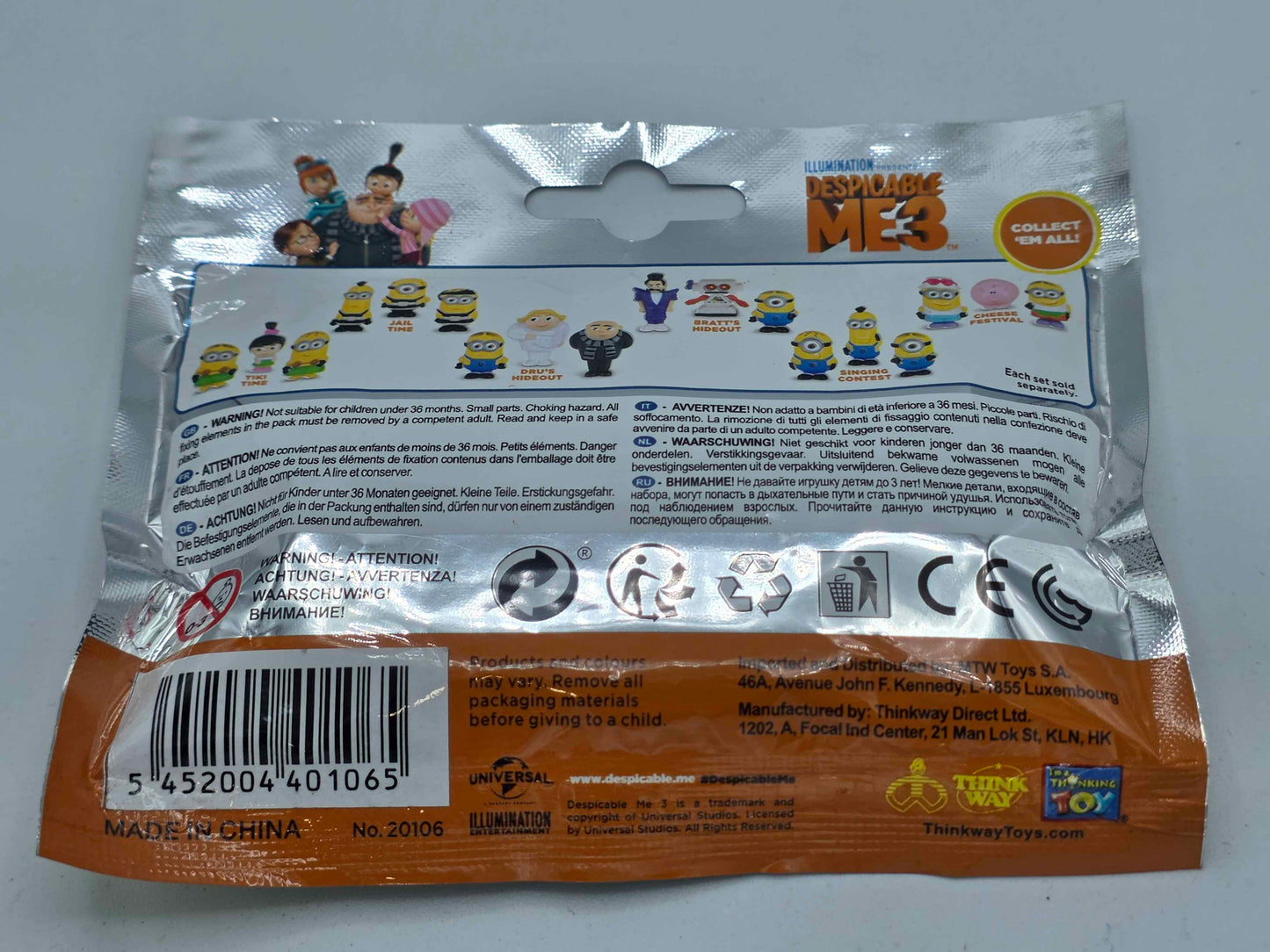 Despicable Me 3 Micro Surprise Figures 3-Piece Figure Set Blind Bag Series 1