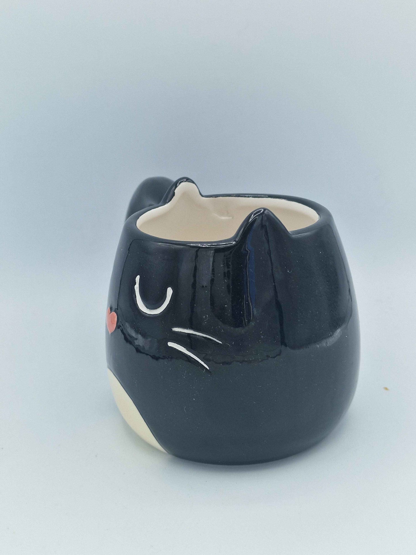 Feline Fine Black Cat Shaped Mug
