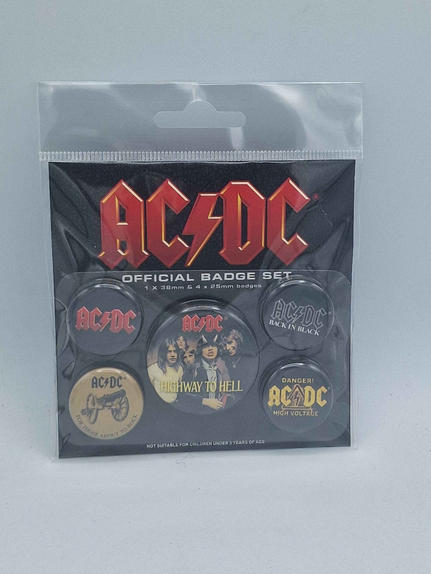 AC/DC Button Badge Set