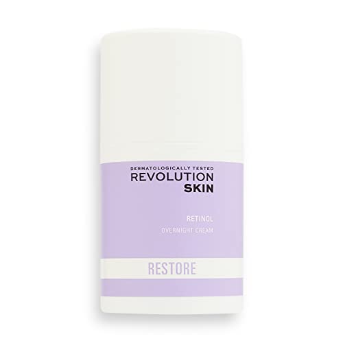 Revolution Skincare London, Retinol Overnight Face Cream, Reduces Fine Lines/Wrinkles/Blemish Formation, Fragrance Free, Vegan & Cruelty-Free, 50 ml