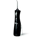 Waterpik Cordless Plus Water Flosser, Ideal for Travel, Improved Gum Health, Rechargeable Dental Plaque Removal Tool, UK 3 Pin Plug, 2 Pressure Settings, Black Edition