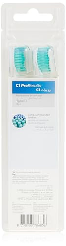 Philips Sonicare ProResults HX6012/07 Original Replacement Toothbrush Heads up to 2X More Plaque Removal Pack of 1 Standard White
