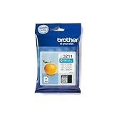 Brother LC-3211C Inkjet Cartridge, Cyan, Single Pack, Standard Yield, Includes 1 x Inkjet Cartridge, Brother Genuine Supplies