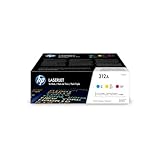 HP CF440AM 312A Original LaserJet Toner Cartridges, Cyan/Magenta/Yellow, Multipack