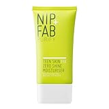 Nip + Fab Teen Skin Fix Zero Shine Face Moisturizer with Niacinamide and Antioxidant Wasabi Extract, Shine Free Mattifying Facial Cream for Oil Control Prevent Breakouts Even Skin Tone, 40 ml