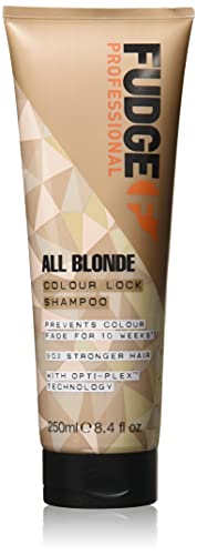 Fudge Professional All Blonde Colour Lock Shampoo, Blonde Colour Protection, Bond Repair Technology, 250 ml