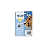 Epson T0714 Cheetah Yellow, Genuine, DURABrite Ultra Ink
