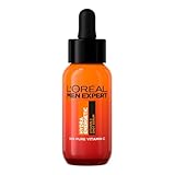 L'Oréal Men Expert Vitamin C Shot Serum: Pure Vitamin C for Men's Skin. Brightens, Smooths, and Refreshes Dull & Tired Skin. Non-greasy, Non-sticky, even on beards. 30ml