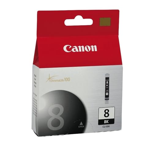 Canon No. 8 Black Ink Cartridge (Chromalife 100 Inks, CLI-8BK)