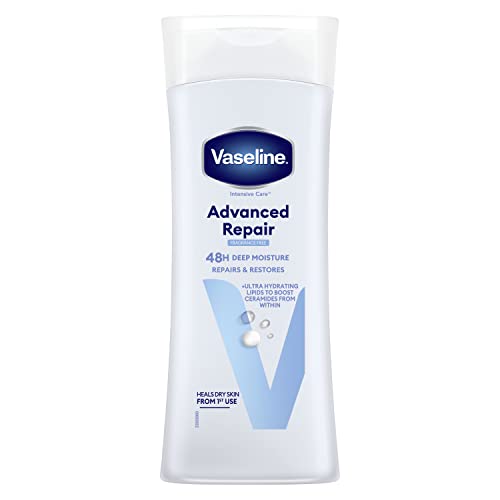 Vaseline Intensive Care Advanced Repair Unscented Body Lotion to heal very dry skin 400 ml , Pack of 1