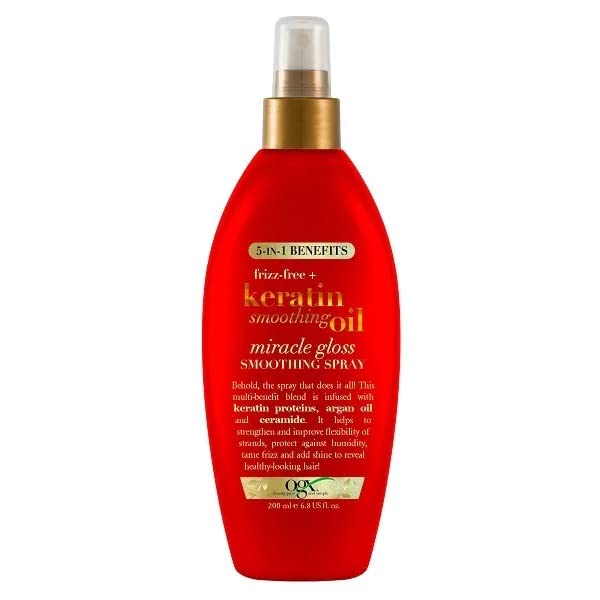 Frizz free keratin smoothing oil