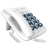 BT Big Button 200 Corded Landline House Phone, Home Phone, Elderley Friendly Big Buttons, Hearing Aid Compatible, Amplified Speech, Handsfree