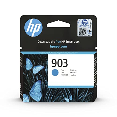 HP T6L87AE 903 Original Ink Cartridge, Cyan, Single Pack, Standard