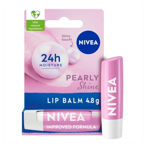 NIVEA Pearly Shine Lip Balm with Shea Butter 4.8g