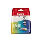 Canon CLI-526 C M Y Pack of 3 cartridges (Cyan Magenta Yellow) Genuine Canon (Plastic Pack)