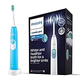 Philips Sonicare DailyClean 3100 Electric Toothbrush, Blue (UK 2-Pin Bathroom Plug) HX6221/66