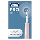 Oral-B Pro 1 Electric Toothbrush For Adults, With 3D Cleaning, 1 Toothbrush Head, Gum Pressure Control, 2 Pin UK Plug, Pink, Travel Electric Toothbrush