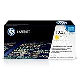 HP Q6002A 124A Original LaserJet Toner Cartridge, Yellow, Single Pack