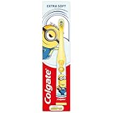 Colgate Minions Kids Toothbrush, BatteryPowered Toothbrush for Kids with Extra Soft Bristles