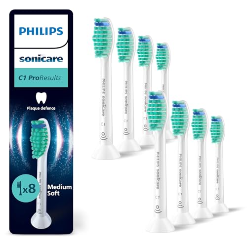 Philips Sonicare C1 ProResults, Genuine Replacement Toothbrush Heads, White, 8 Pack, HX6018/87