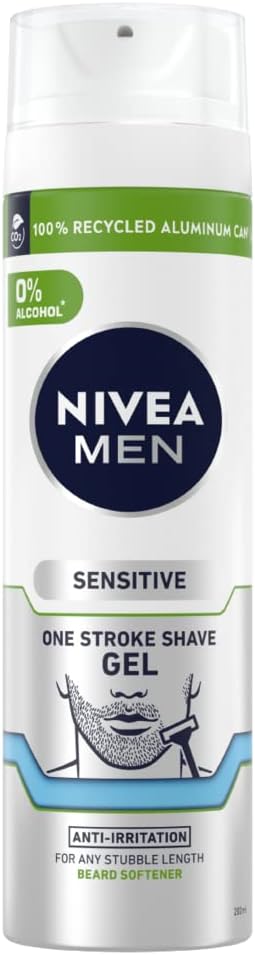NIVEA MEN Sensitive One Stroke Shave Gel 200ml