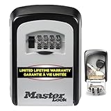 Master Lock Key Safe, 5401EURD, Wall Mounted, Medium, Strong Aluminium Weather Resistant Construction - Mounting Hardware Included