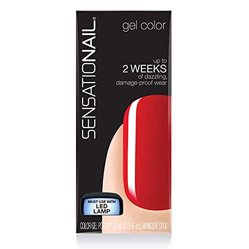 SENSATIONAIL Gel Polish, 0.25 oz, Scarlet Red