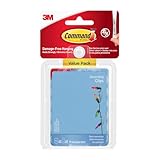 Command Decorating Clips, Value Pack of 40 Mini Hooks and 48 Small Adhesive Strips