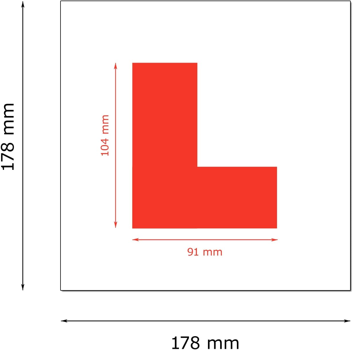 12PA 2 x L Plates + 2 x P Plates Car Stickers