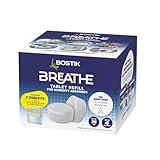 Bostik Breathe Dehumidifier Refill Tablets (Pack of 2) Dye-Free and Fragrance-Free - Cover Areas Up to 25m2 - For Use Around The Home and in Caravans and Motorhomes - Last up to 4 Months