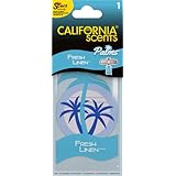 California Scents - Car Air Freshener with Fragrance, Odor and Fresh Linen Essences, Palm Tree Shaped Paper