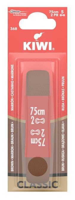 Kiwi Classic Round Shoe Laces Brown 75cm
