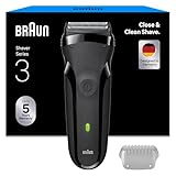 Braun Series 3 Electric Shaver, 3 Flexible Blades, Dry Razor for Men, Includes Rechargeable Battery, Designed in Germany, 300S, Grey