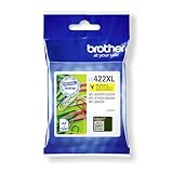 Original Brother LC-422XLY Yellow Ink Cartridge 1,500 Pages for MFC-J5340DW, MFC-J5345DW, MFC-J5740DW, MFC-J6540DW, MFC-J6940DW