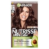 Garnier Nutrisse Ultra Color Permanent Hair Dye, 4.15 Iced Coffee Brown
