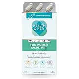 Health & Her Multivitamin Tablets for Women Taking HRT, Supplement with 18 Key Nutrients, Vegan & Gluten Free, 30-Day Supply, 60 Tablets