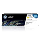 HP CC532A 304A Original LaserJet Toner Cartridge, Yellow, Single Pack