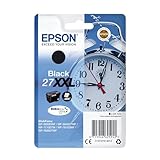 Epson 27XXL Black Alarm Clock Extra High Yield Genuine, DuraBrite Ultra Ink Cartridge
