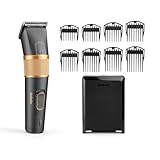 BaByliss Graphite Precision Hair Clipper for Men, Cordless Hair Clippers with 160‑Minute Run Time, Fast Charge, Professional Japanese Steel Blades, 8 Comb Guides, Hard Storage Case, Black, E987U