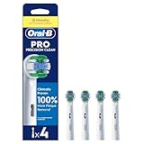 Oral-B Pro Precision Clean Electric Toothbrush Head, X-Shape And Angled Bristles for Deeper Plaque Removal, Pack of 4 Toothbrush Heads, White
