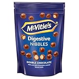 McVitie's Digestives Nibbles Double Chocolate Milk and Dark Chocolate Coated Biscuit Balls, Sweet Treat Snack Bites, Sharing Pouch, 80 g