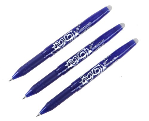 Pilot Frixion Erasable Rollerball 0.7 mm Tip, Blue, Pack of 3