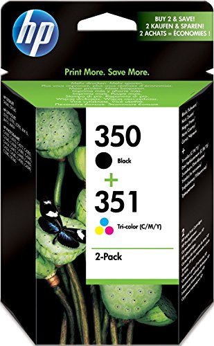 HP SD412EE 350/351 Original Ink Cartridges, Black and Tri-color, Multipack