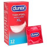 Durex Thin Feel XL, 12 Condoms, Silicone Lubricated