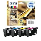 Epson 16XL Pen & Crossword Genuine Multipack, 4-colours Ink Cartridges, DURABrite Ultra Ink